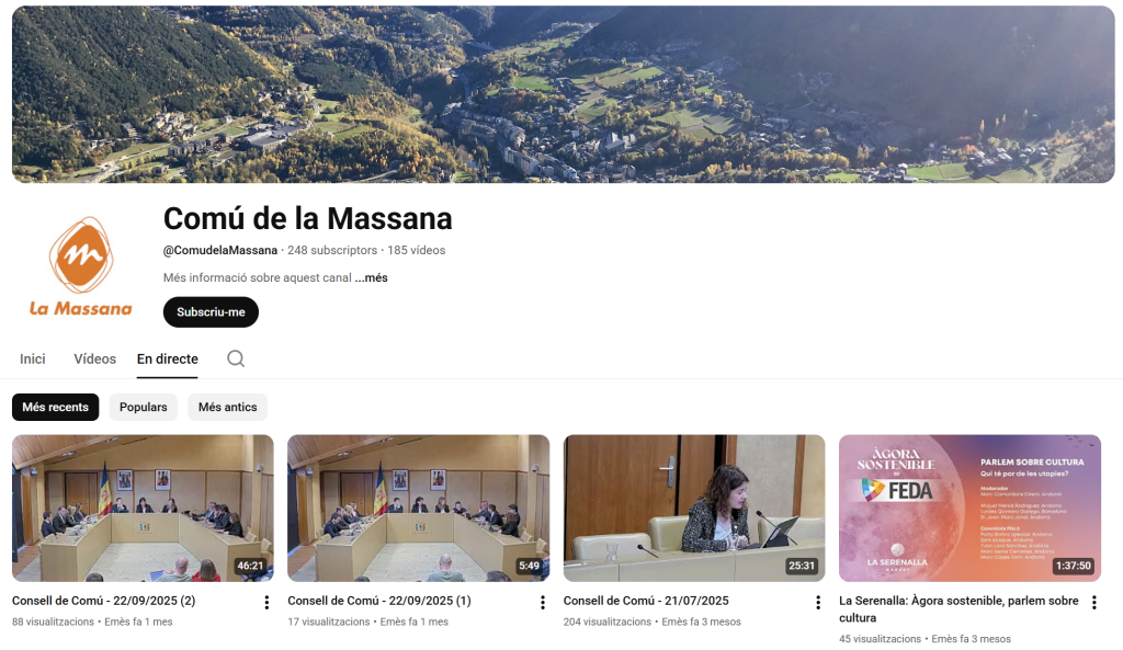 Grabación streaming para VideoActa en el Comú de La Massana – iOn Technology